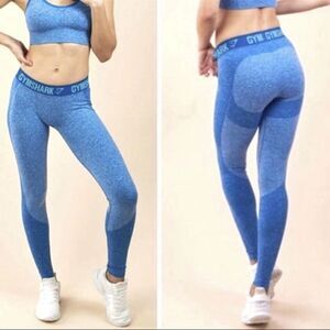 Gymshark Flex Dry Seamless Legging Blueberry Marl/Marine Blue Women's Size XS
